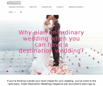 Greatdestinationweddings.com.au(Why have an ordinary wedding when you can have a destination wedding) Screenshot