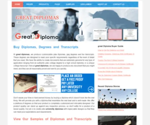 Greatdiplomas.com(Shop university diplomas at discounted prices) Screenshot