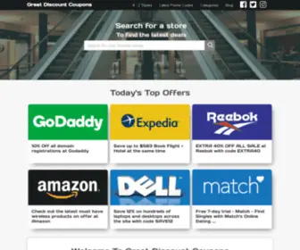 Greatdiscountcoupons.com(Great Discount Coupons) Screenshot