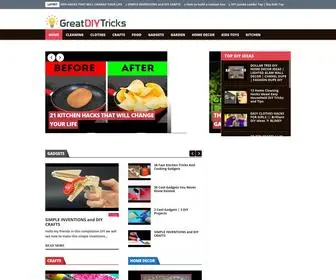 Greatdiytricks.com(Do-It-Yourself, DIY, Homemade, Hacks, Great DIY Tricks) Screenshot