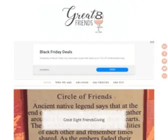 Greateightfriends.com(Food and Fun with Friends and Family) Screenshot