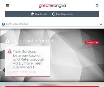 Greateranglia.co.uk(Train times) Screenshot