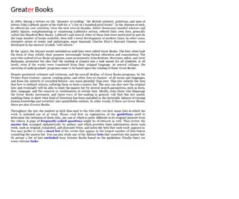 Greaterbooks.com(Greater Books) Screenshot