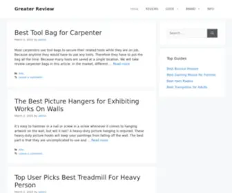 Greaterreview.com(We Provide Best Product Reviews and Guide 2022) Screenshot