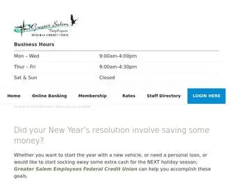 Greatersalemfcu.org(Greater Salem Employees Federal Credit Union in Salem) Screenshot