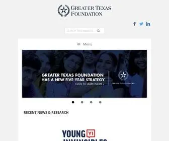 Greatertexasfoundation.org(Supports efforts to improve postsecondary outcomes for Texas students) Screenshot