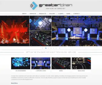 Greaterthanentertainment.com(Stage Rental) Screenshot