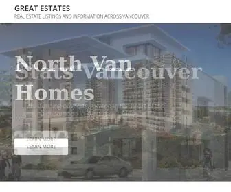 Greatestates.ca(Real Estate listings and information across Vancouver) Screenshot