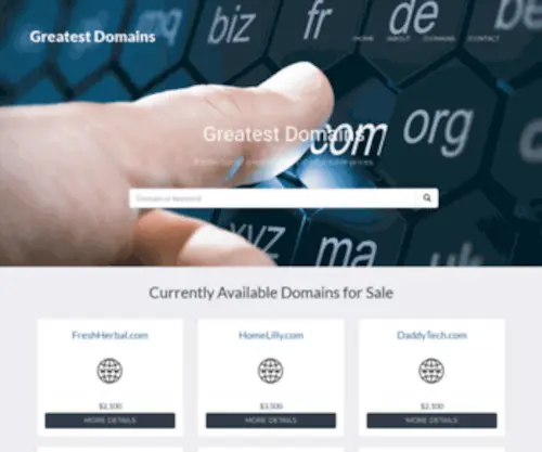 GreatestDomains.com(Greatest domains for sale) Screenshot