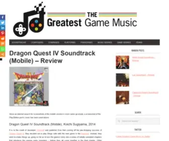 Greatestgamemusic.com(The Greatest Game Music) Screenshot