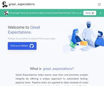 Greatexpectations.io(Great Expectations) Screenshot