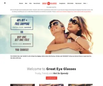 Greateyeglasses.com(Great Eye Glasses) Screenshot