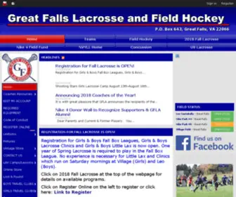 Greatfallslacrosse.com(Great Falls Lacrosse Assoc) Screenshot