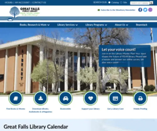 Greatfallslibrary.org(Great Falls Public Library) Screenshot