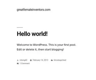 Greatfemaleinventors.com(greatfemaleinventors) Screenshot