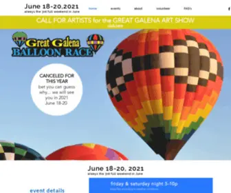 Greatgalenaballoonrace.com(The Great Galena Balloon Race) Screenshot