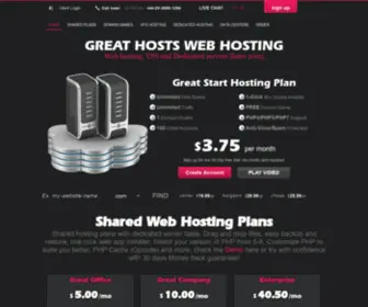 Greathosts.biz(Web Hosting and Cloud Servers by) Screenshot