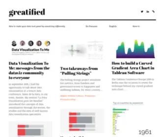 Greatified.com(How to make your data look great by visualizing differently) Screenshot