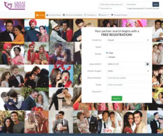 Greatindianmatrimony.com(Match Making Script) Screenshot