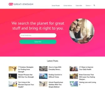 Greatisenough.com(Great is enough) Screenshot