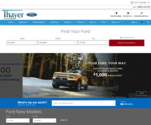 Greatlakeford.com(Thayer Ford) Screenshot