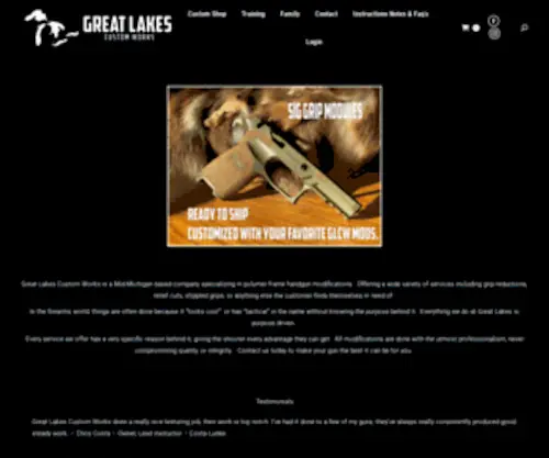 Greatlakescustomworks.com(Polymer frame handgun modifications) Screenshot