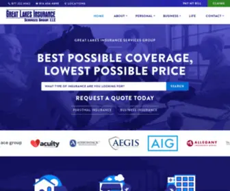 Greatlakesins.com(Auto, Home, Business & Life Insurance) Screenshot