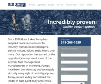 Greatlakespump.com(Great Lakes Pump and Supply located in Michigan) Screenshot