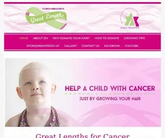 Greatlengthsforcancer.org(Grow your hair to help kids with cancer with ZM) Screenshot