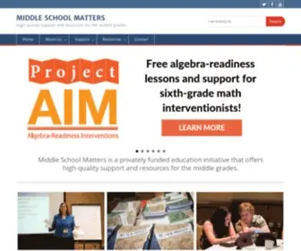 Greatmiddleschools.org(Middle School Matters) Screenshot