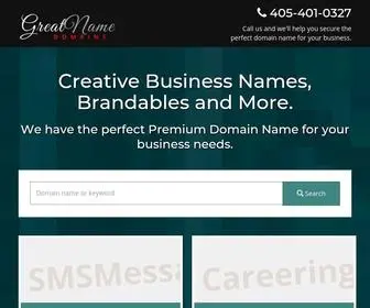 GreatnameDomains.com(Creative Business Names) Screenshot