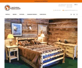 Greatnorthernlogworks.com(Rustic log furniture and chainsaw carvings) Screenshot