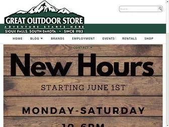 GreatoutdoorStore.com(Great Outdoor Store Sioux Falls) Screenshot