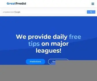 Greatpredict.com(Free Prediction Website) Screenshot