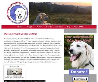 Greatpyreneesrescuesociety.org(Great Pyrenees Rescue Society) Screenshot