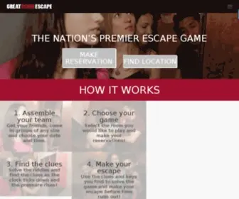 Greatroomescape.com(The Nation's premiere escape room game. Great Room Escape) Screenshot