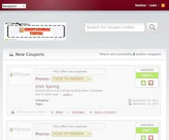 Greatsavingscoupons.com(Great Savings Coupons) Screenshot