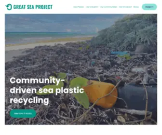 Greatseaproject.com(We're on a mission to provide sustainable solutions to the problem of sea plastic) Screenshot