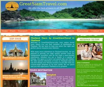 Greatsiamtravel.com(Bangkok tours) Screenshot