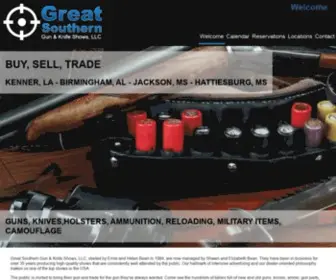 Greatsoutherngunshow.com(Great Southern Gun and Knife Shows serving KENNER LA (New Orleans Area)) Screenshot