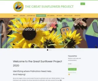 Greatsunflower.org(The Great Sunflower Project) Screenshot