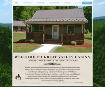 Greatvalleycabins.com(Great Valley Cabins) Screenshot