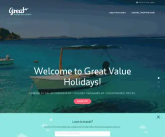 Greatvalueholidays.com(Hand-Picked Holidays) Screenshot