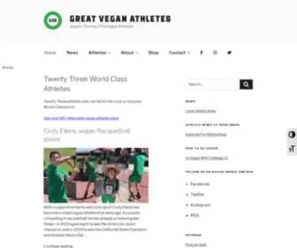 Greatveganathletes.com(Vegan Athletes) Screenshot