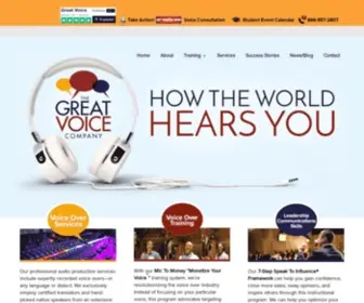 Greatvoice.com(Voice Over Actor Talent Training Courses and Voice Coaching) Screenshot