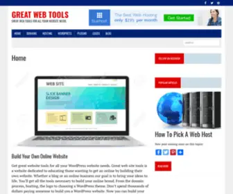 Greatwebsitetools.com(Great Website Tools For All Your WordPress Website Needs) Screenshot