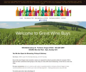 Greatwinebuys.com(Great Wine Buys in Northeast Portland) Screenshot