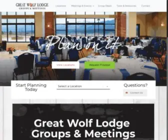 Greatwolfgroups.com(Great Wolf Lodge Groups & Meetings) Screenshot