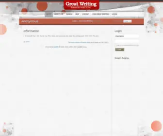 Greatwriting.co.uk(Great Writing) Screenshot