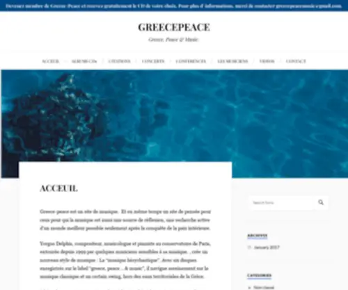 Greecepeace.com(Greece, Peace & Music) Screenshot